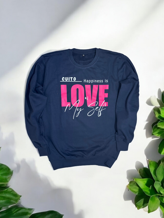 CUiTO™ Sweat shirt Cotton 320 GSM Printed Love Design