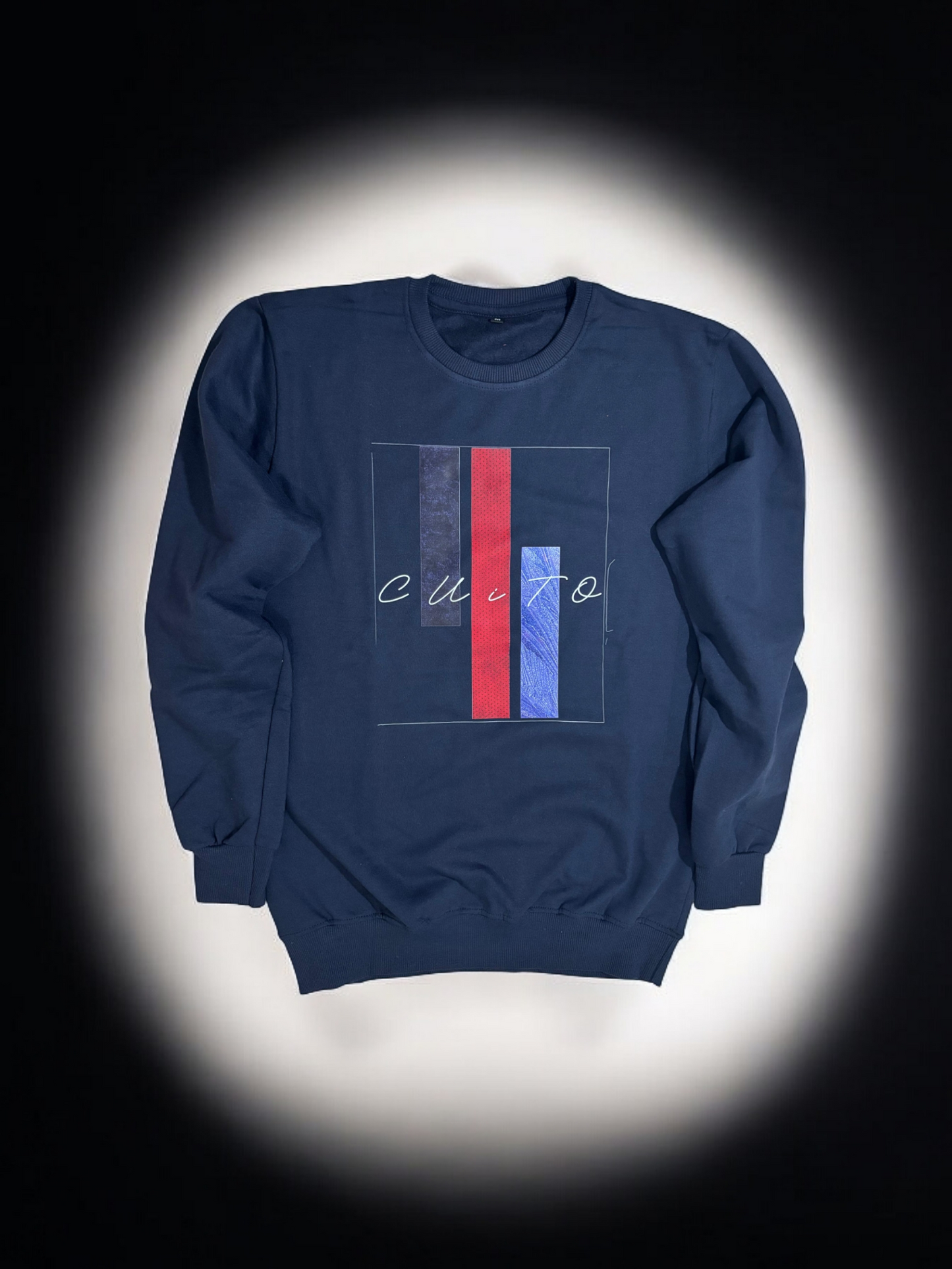 CUiTO™ Navy Blue Sweat shirt Cotton 320 GSM Printed Cuito Design